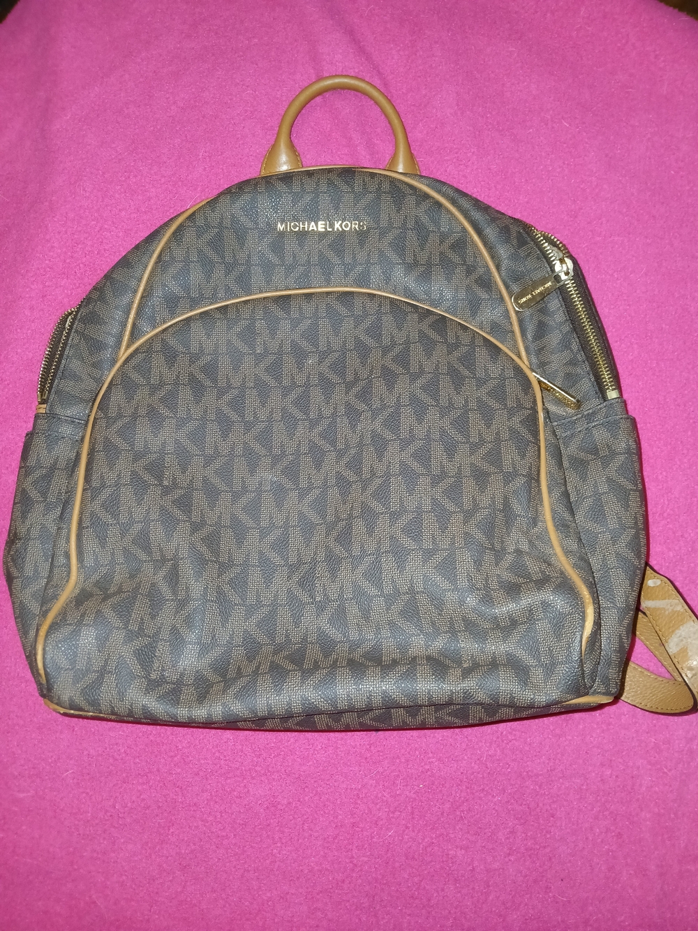 Michael Kors Brown Signature MK Backpack